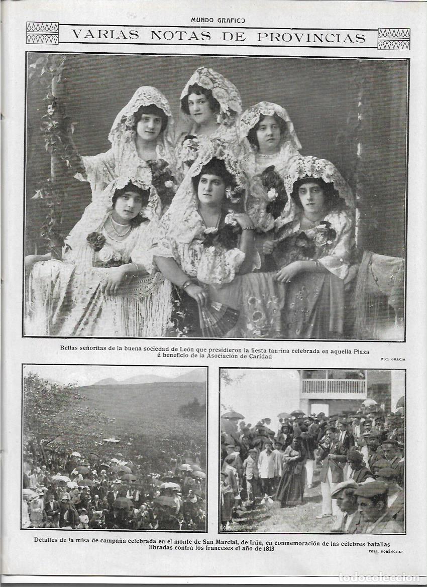 Collectionnisme: A&Ntilde;O 1913 RECORTE PRENSA IRUN MONTE SAN MARCIAL MISA CONMEMORACION BATALLAS CONTRA LOS FRANCESES 1813