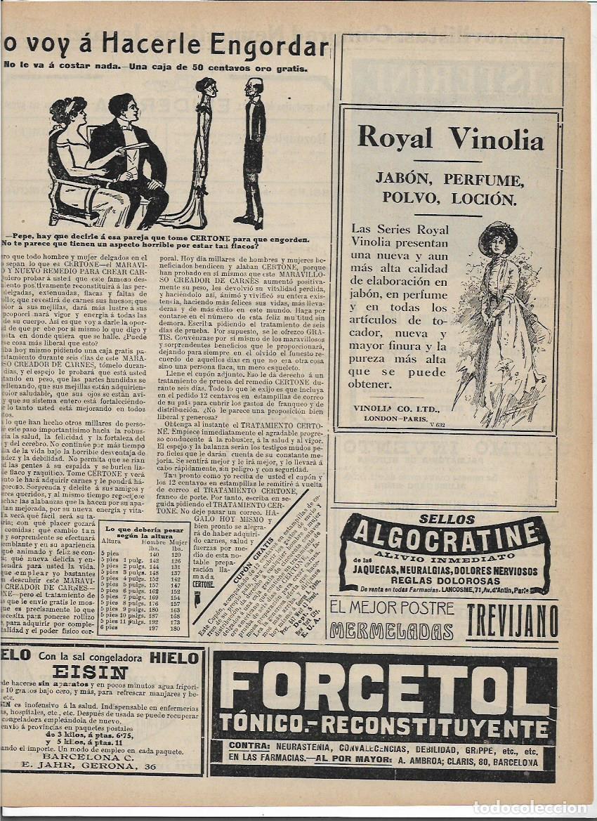 Collectionnisme: A&Ntilde;O 1913 RECORTE PRENSA PUBLICIDAD ROYAL VINOLIA JABON PERFUME POLVO LOCION