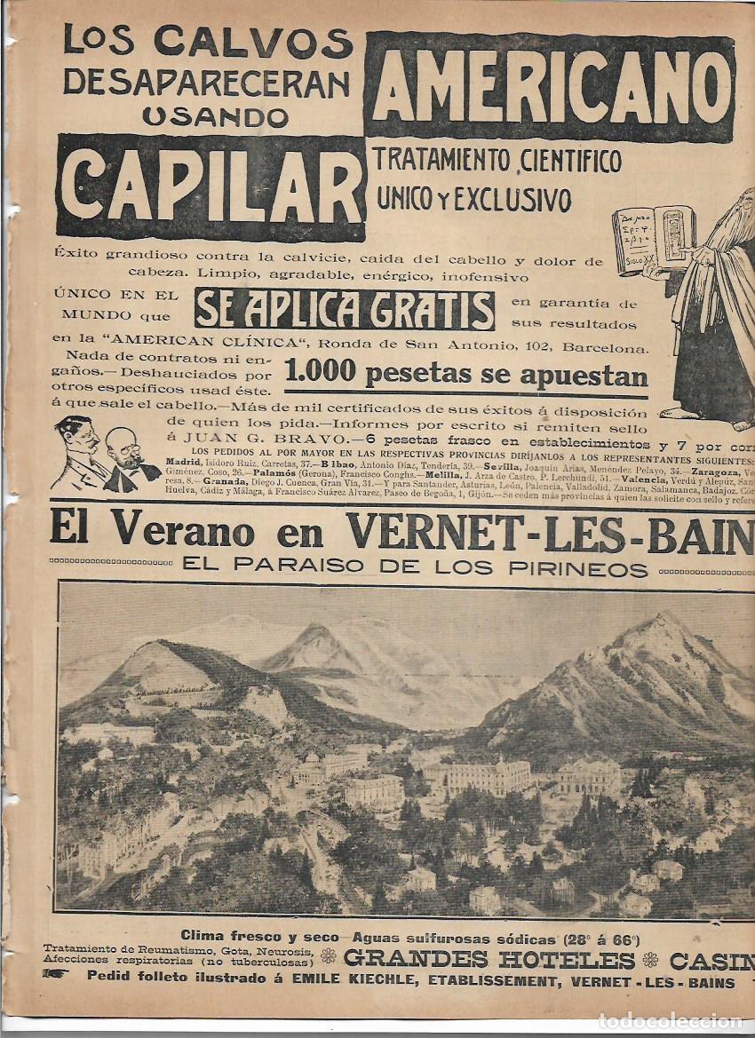 Collectionnisme: A&Ntilde;O 1913 RECORTE PRENSA PUBLICIDAD AMERICANO CAPILAR CALVICIE TRATAMIENTO CUIDADO DEL CABELLO