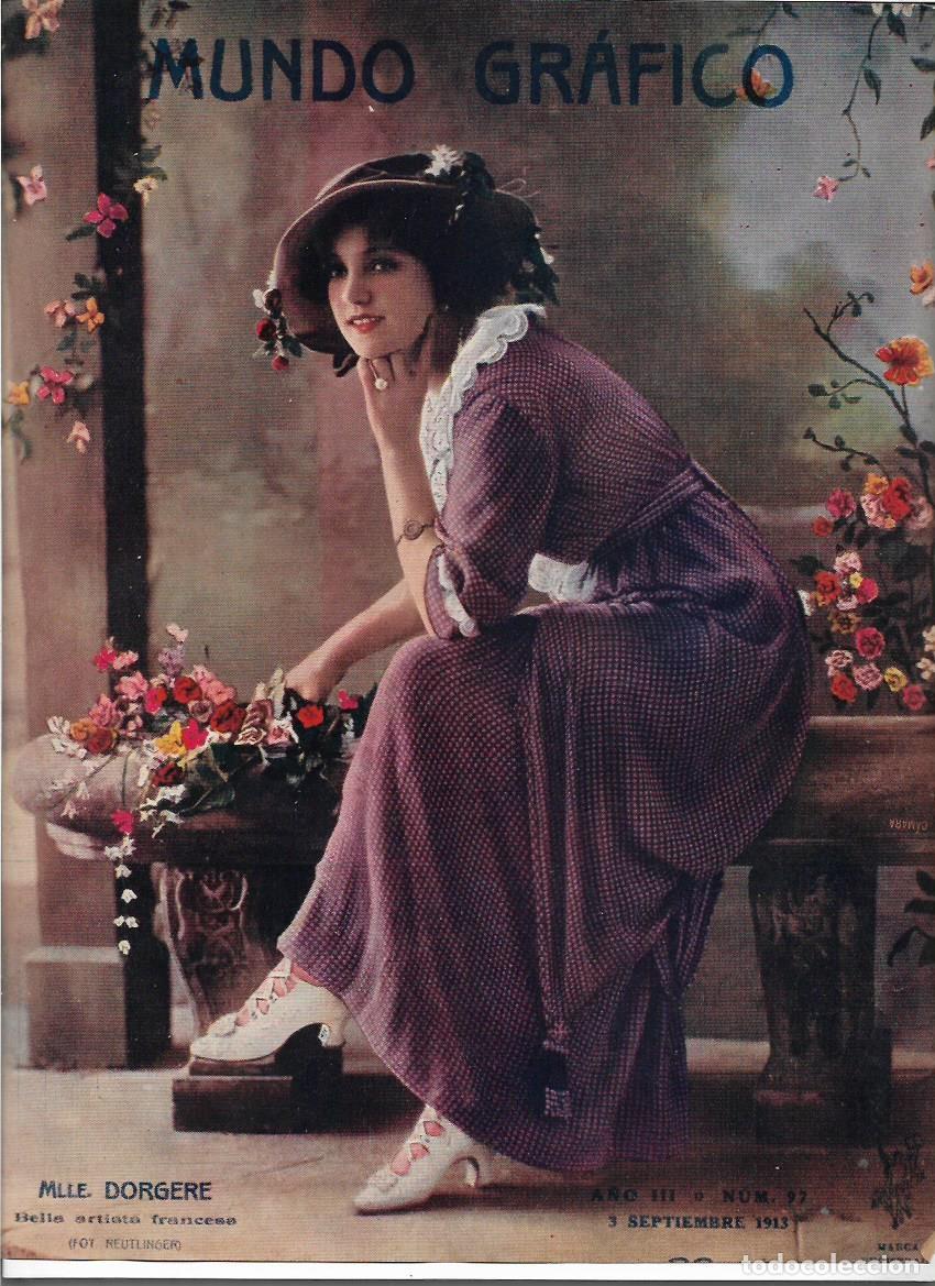 Collectionnisme: A&Ntilde;O 1913 RECORTE PRENSA MLLE DORGERE ARTISTA FRANCESA FOTOGRAFIA REUTLINGER