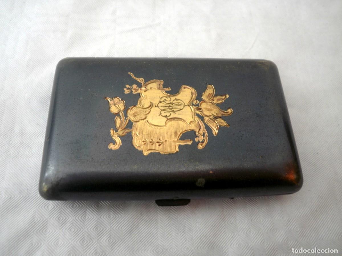 Coleccionismo: Estuche de tabaco de piel - Foto 3