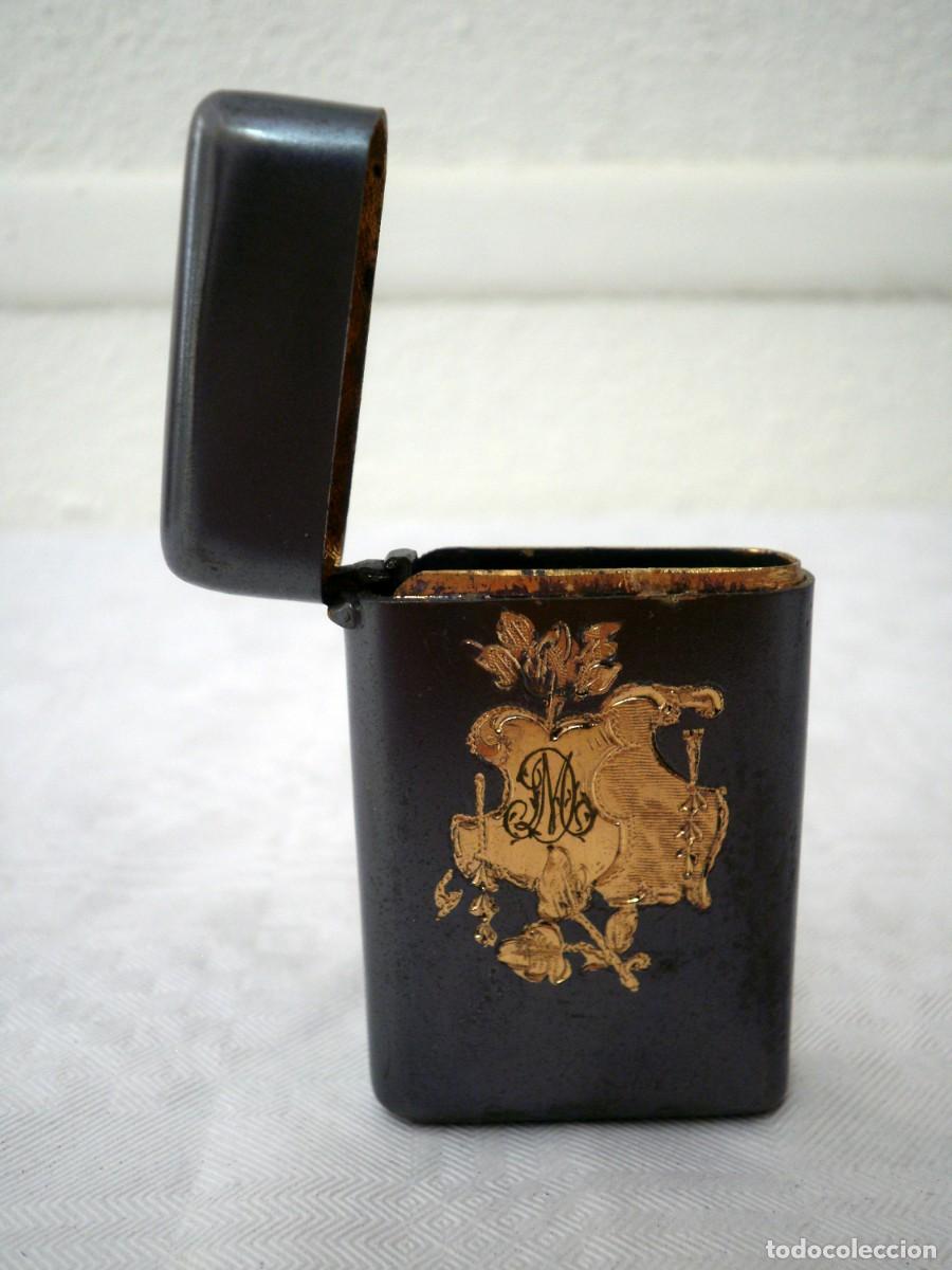 Coleccionismo: Estuche de tabaco de piel - Foto 6