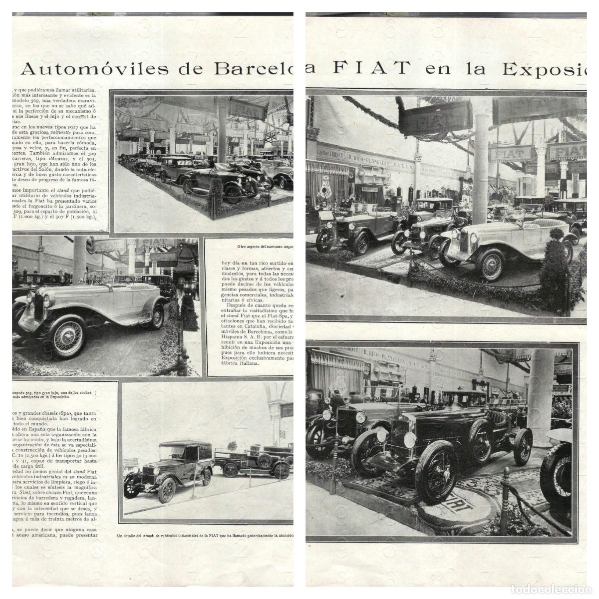 Coleccionismo: 1927 FIAT BARCELONA V SALON DEL AUTOMOVIL 1927 33CM 2HOJAS M2