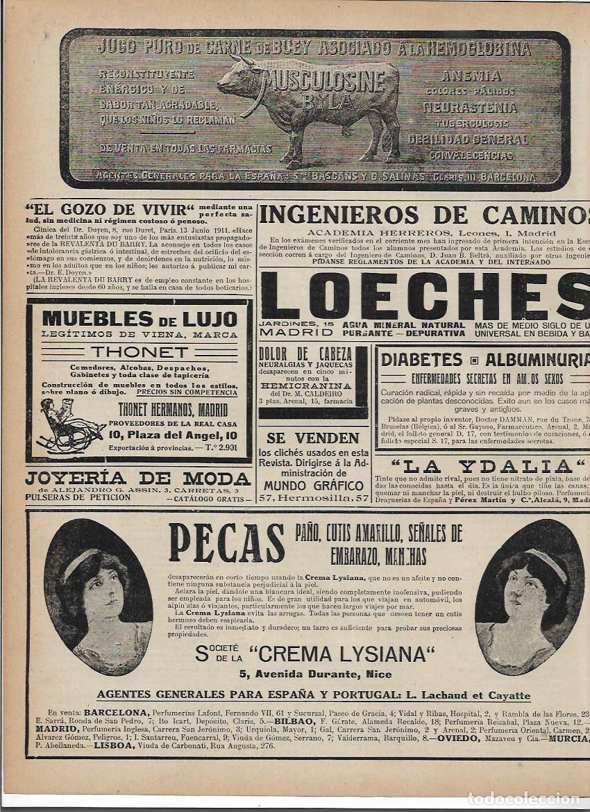 Coleccionismo: A&Ntilde;O 1913 RECORTE PRENSA PUBLICIDAD CREMA LYSIANA COSMETICA CUTIS PECAS BELLEZA