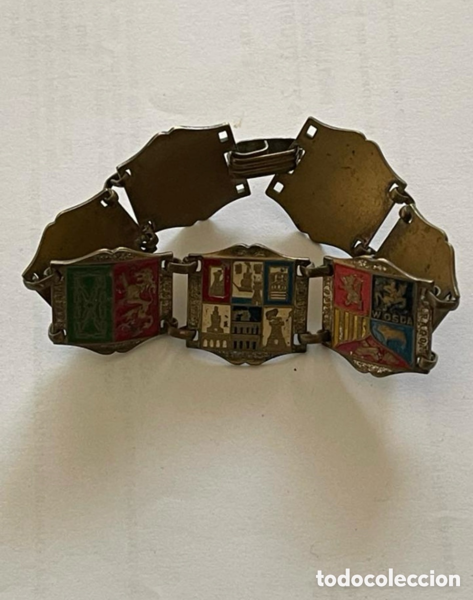 Coleccionismo: PULSERA BRAZALETE VINTAGE CON LAS REGIONES ESPA&Ntilde;OLAS A&Ntilde;OS 60