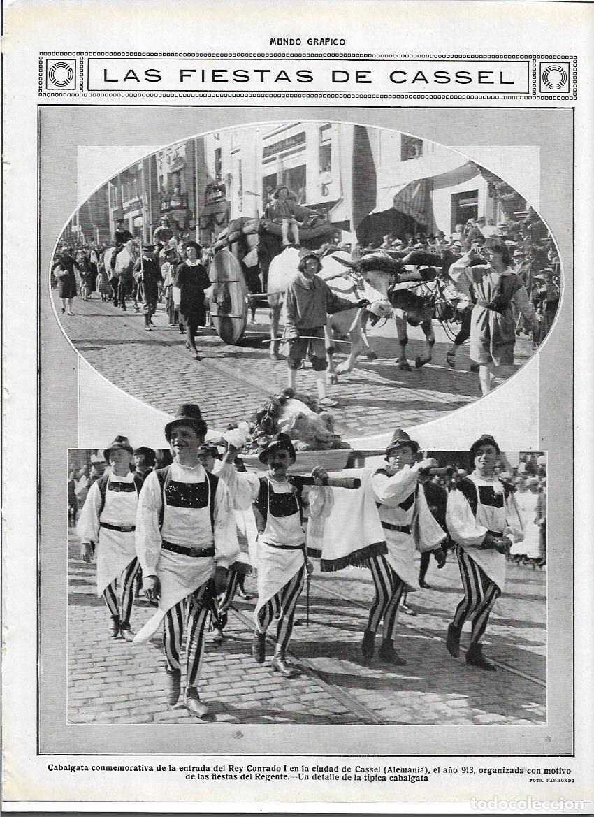 Coleccionismo: A&Ntilde;O 1913 RECORTE PRENSA ALEMANIA FIESTAS DE CASSEL CABALGATA CONMEMORACION ENTRADA REY CONRADO I