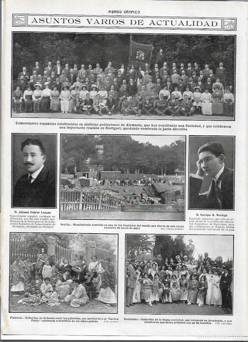 Sammelleidenschaft Papier: A&Ntilde;O 1913 RECORTE PRENSA SEVILLA HUNDIMIENTO DE UN TINGLADO DEL MUELLE EXCESIVA CARGA SACOS DE MAIZ