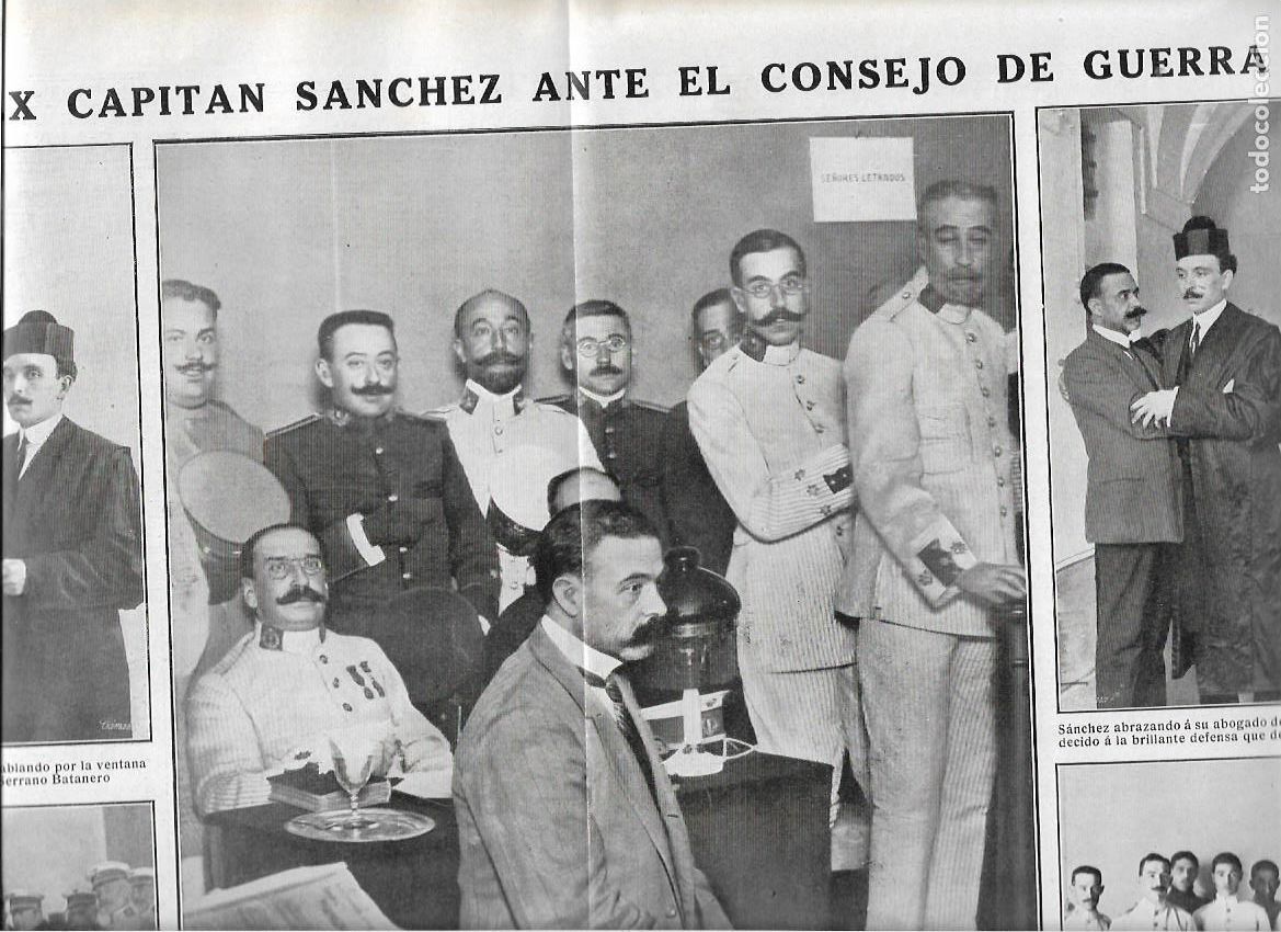 Coleccionismo: A&Ntilde;O 1913 RECORTE PRENSA ASESINATO GARCIA JALON CAUSA CONSEJO DE GUERRA EX CAPITAN SANCHEZ LUISA