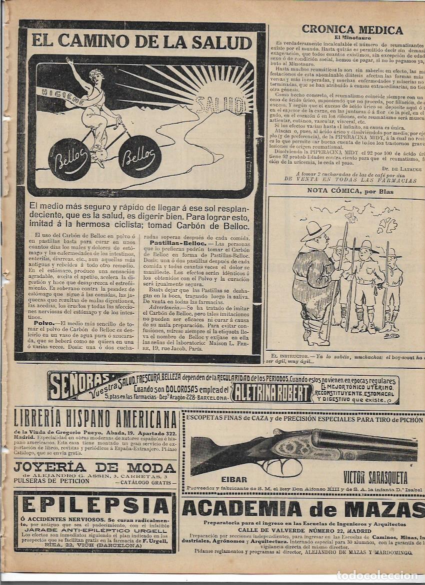 Coleccionismo: A&Ntilde;O 1913 RECORTE PRENSA PUBLICIDAD PASTILLAS BELLOC ESTRE&Ntilde;IMIENTO GASTROENTERITIS FARMACIA