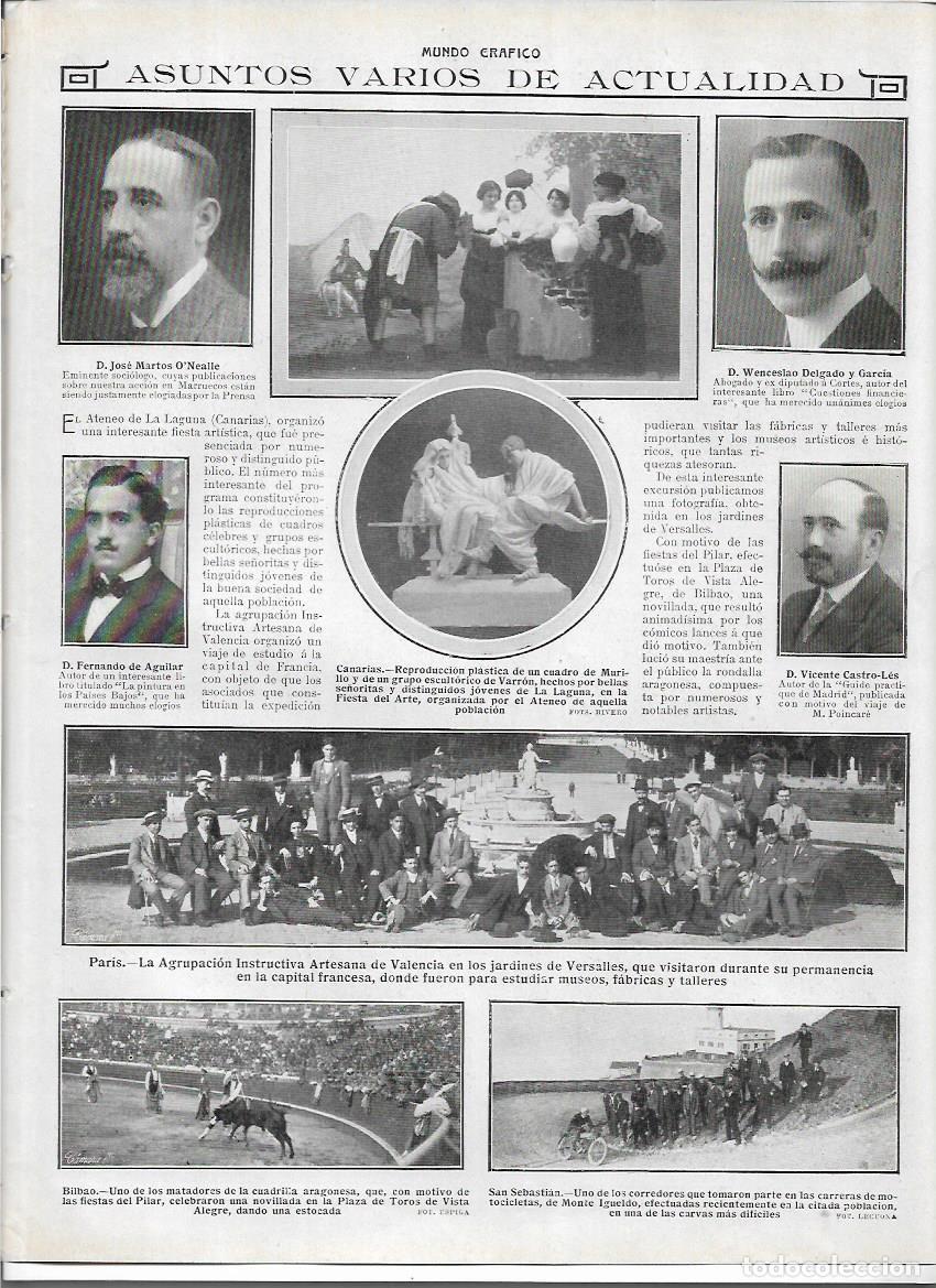 Coleccionismo: A&Ntilde;O 1913 RECORTE PRENSA LA LAGUNA CANARIAS FIESTA DEL ARTE REPRESENTACION HUMANA DE OBRAS DE ARTE