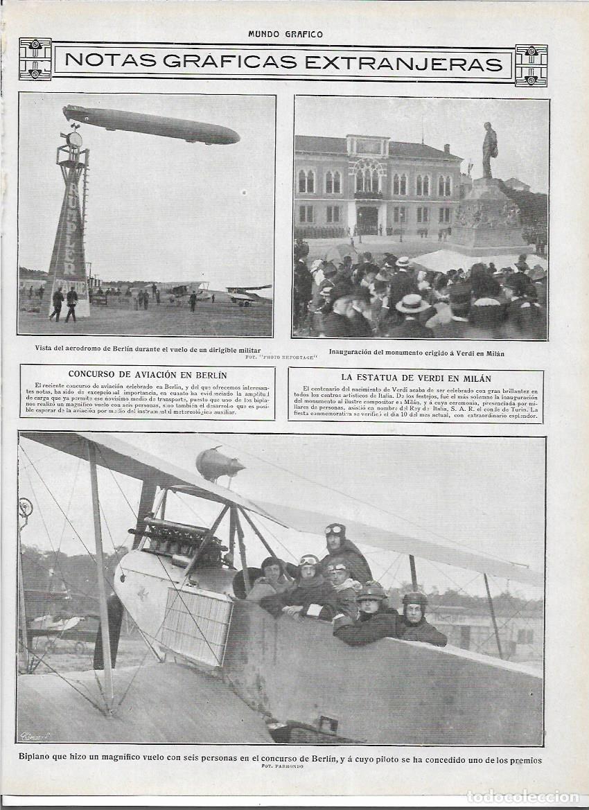 Coleccionismo: A&Ntilde;O 1913 RECORTE PRENSA MILAN ITALIA INAUGURACION MONUMENTO ESTATUA A VERDI