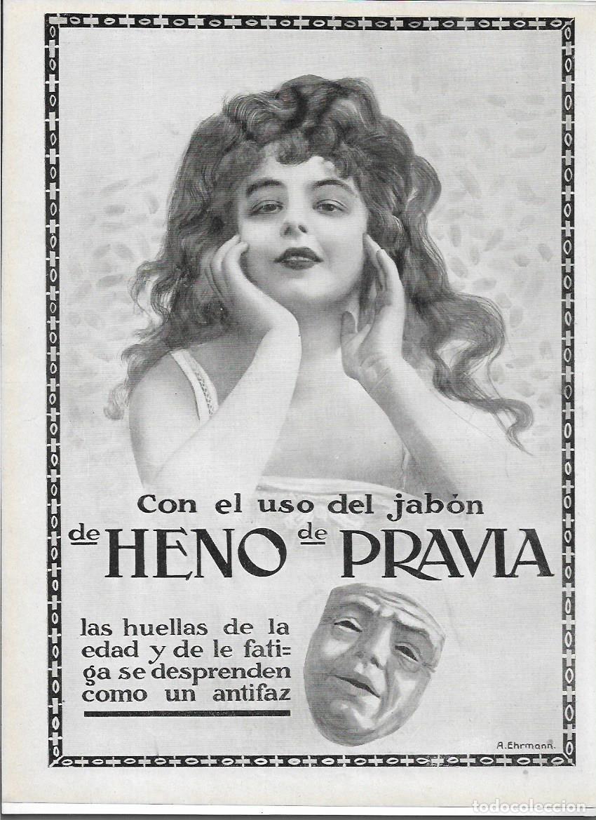 Coleccionismo: A&Ntilde;O 1913 RECORTE PRENSA PUBLICIDAD PASTILLA DE JABON HENO DE PRAVIA PERFUMERIA GAL
