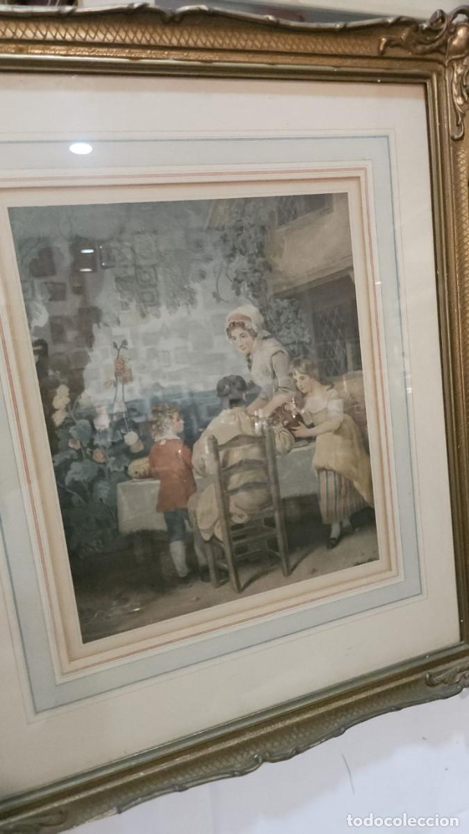 Coleccionismo: lamina en marco con pan de oro - Foto 3