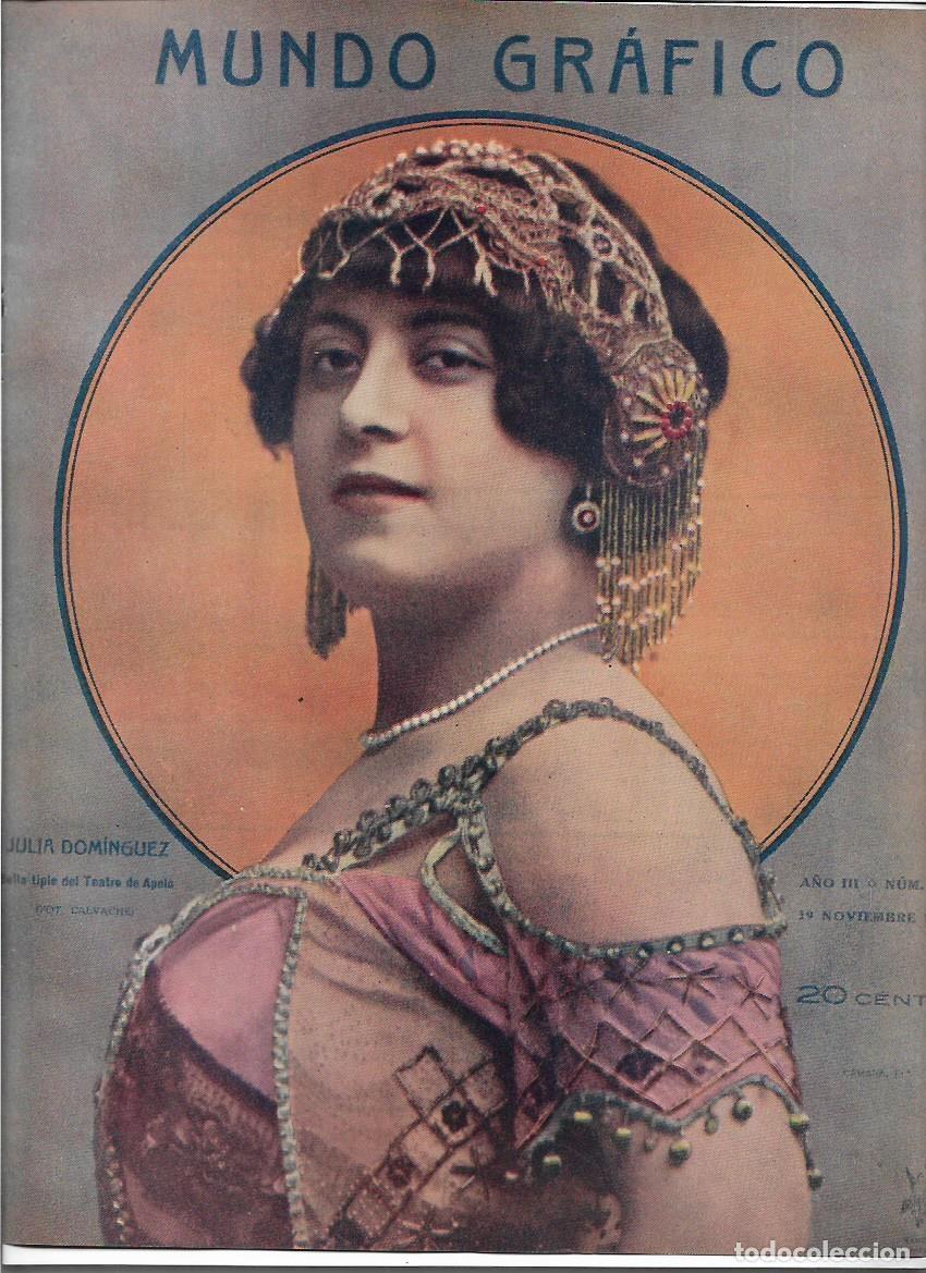 Coleccionismo: A&Ntilde;O 1913 RECORTE PRENSA JULIA DOMINGUEZ ARTISTA TIPLE DEL TEATRO ESLAVA FOTOGRAFIA CALVACHE