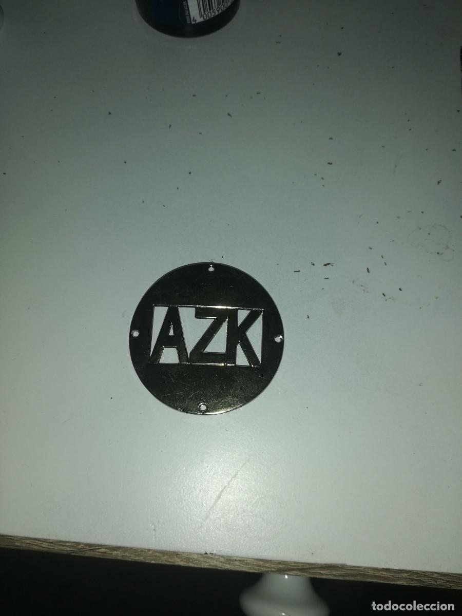 Coleccionismo: Placa de metal de azk - Foto 1