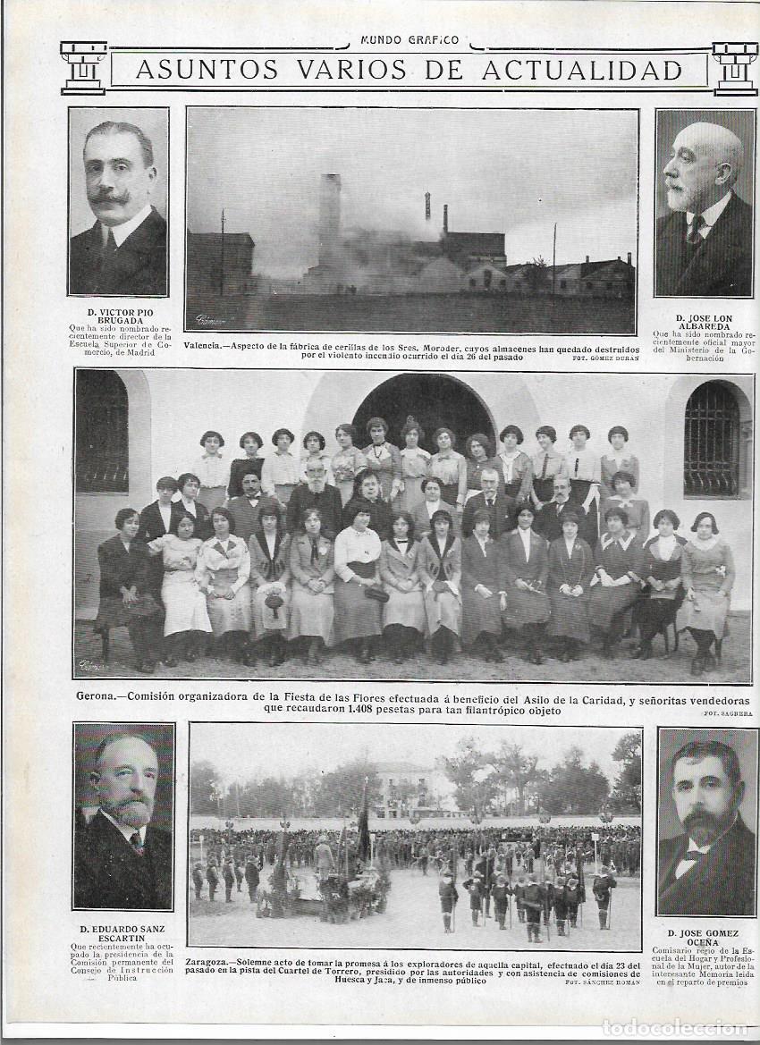 Coleccionismo: A&Ntilde;O 1913 RECORTE PRENSA ZARAGOZA CUARTEL DEL TORRERO PROMESA DE LOS EXPLORADORES
