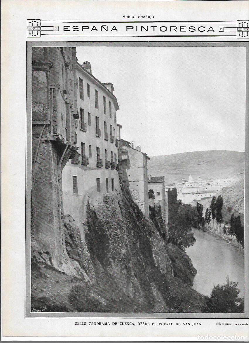Collecting paper: A&Ntilde;O 1913 RECORTE PRENSA CUENCA PAISAJE PANORAMA DESDE EL PUENTE SAN JUAN FOTO BONILLA Y SAN MARTIN