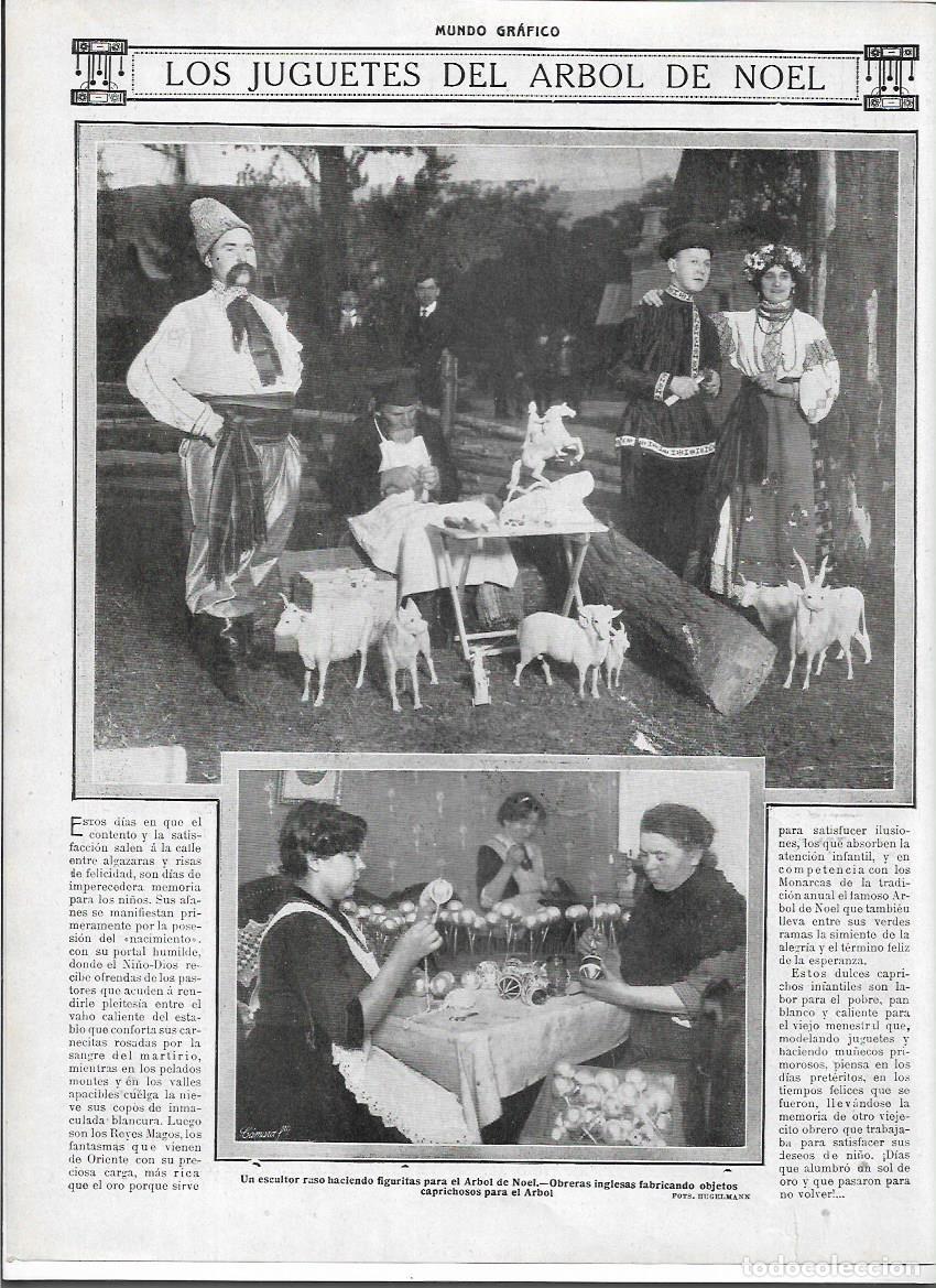 Coleccionismo: A&Ntilde;O 1913 RECORTE PRENSA NAVIDAD DECORACION NAVIDE&Ntilde;A JUGUETES PARA EL ARBOL DE NOEL FIGURITAS RUSIA