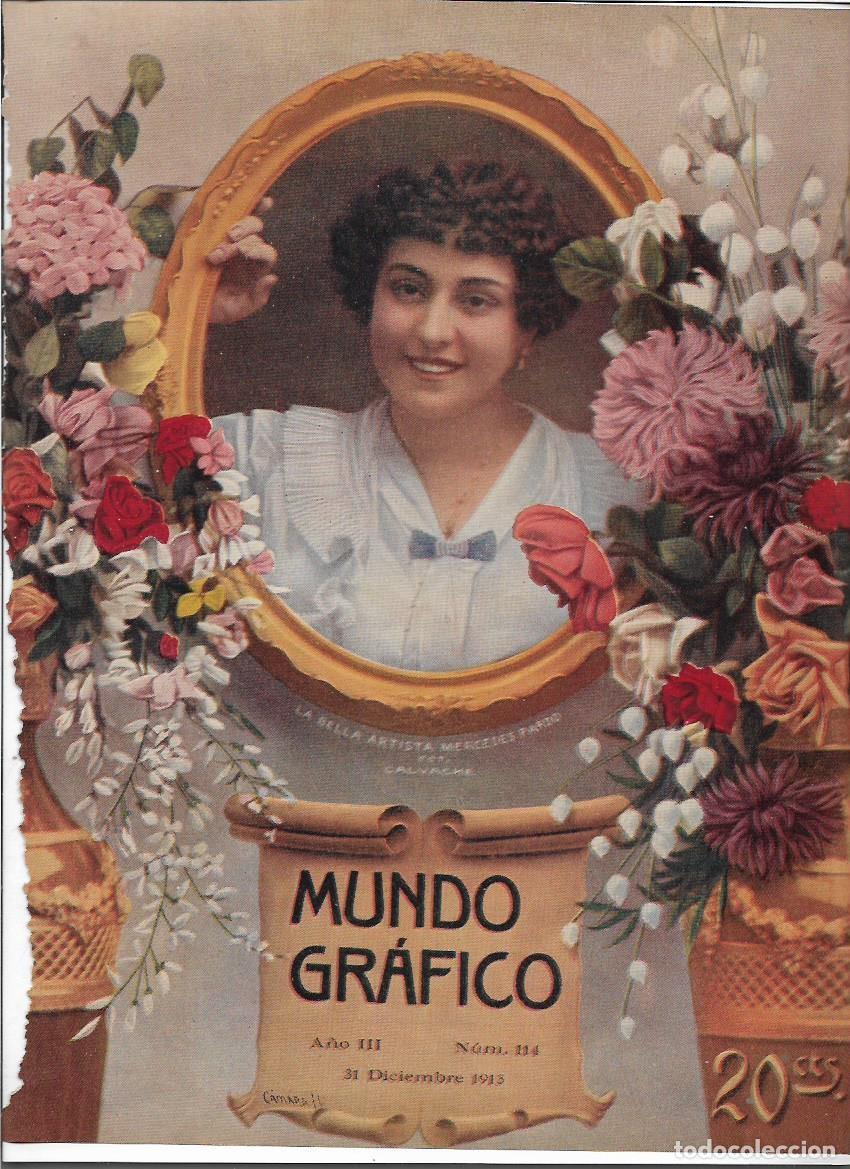 Collezionismo: A&Ntilde;O 1913 RECORTE PRENSA MERCEDES PARDO ARTISTA ACTRIZ FOTOGRAFIA CALVACHE
