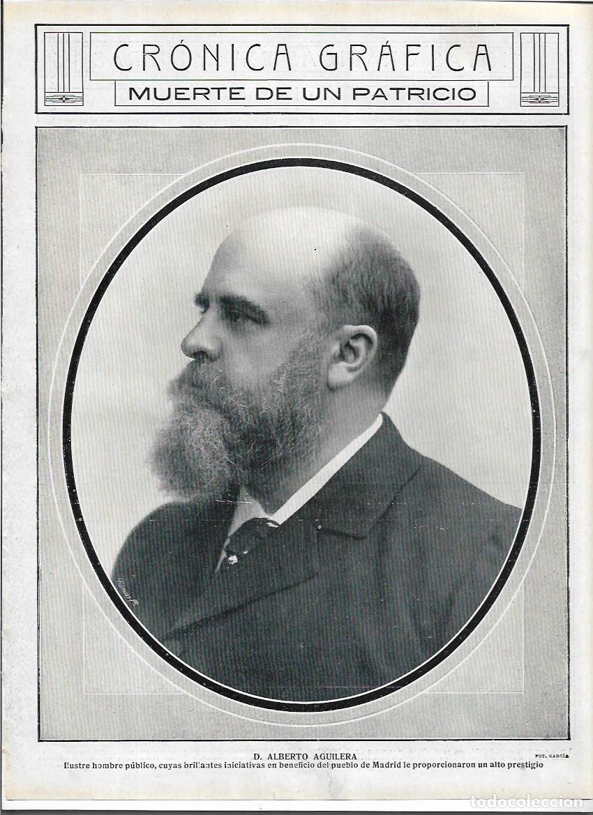 Collezionismo: A&Ntilde;O 1913 RECORTE PRENSA MADRID MUERTE ENTIERRO ALBERTO AGUILERA COMITIVA FUNEBRE PUERTA DEL SOL