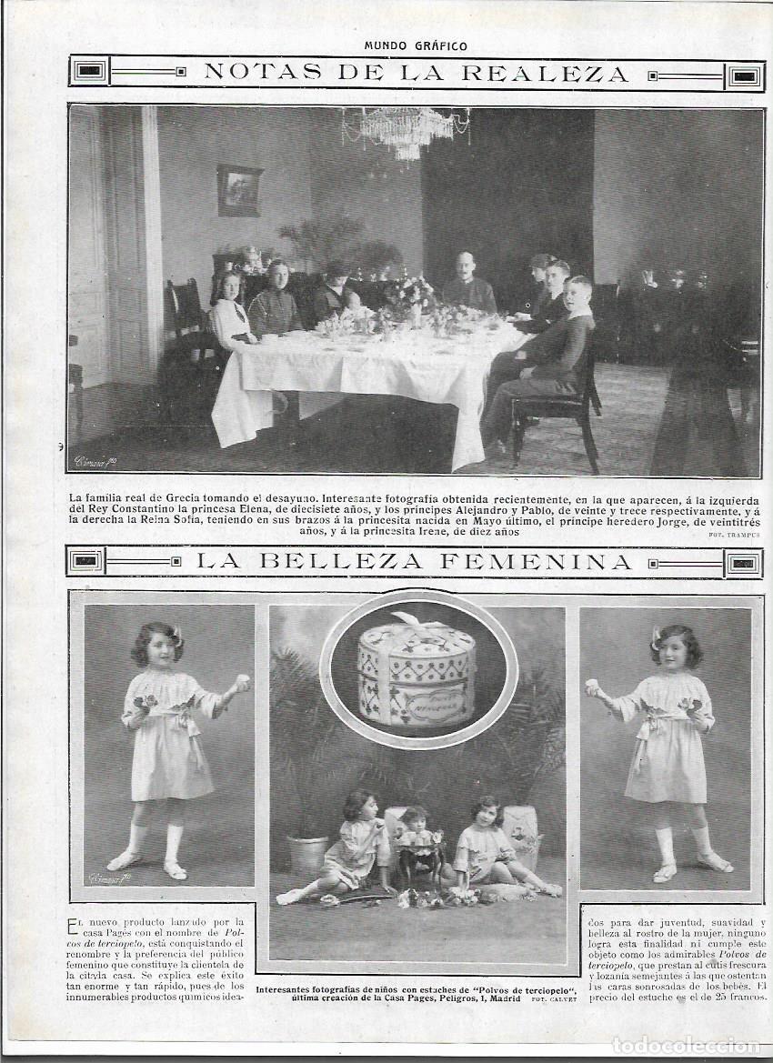 Collezionismo: A&Ntilde;O 1913 RECORTE PRENSA BELLEZA FEMENINA NI&Ntilde;AS NI&Ntilde;OS POLVOS DE TERCIOPELO CASA PAGES COSMETICA