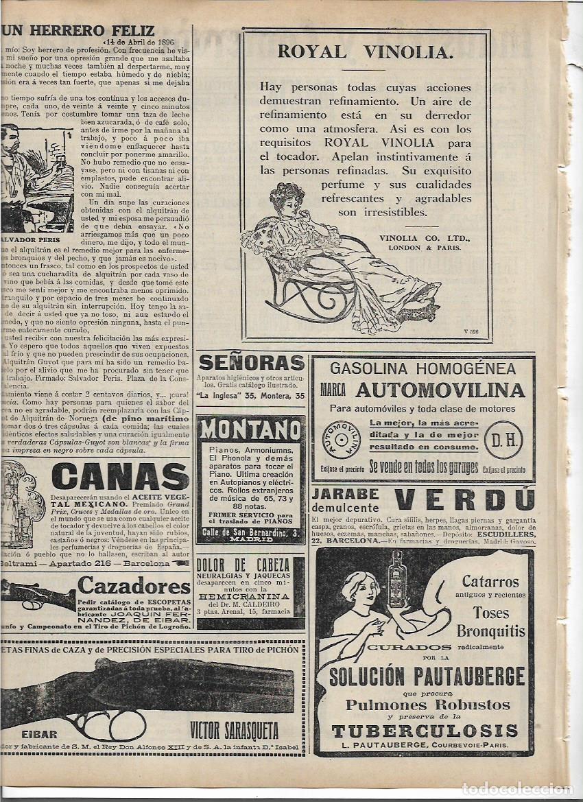 Coleccionismo: A&Ntilde;O 1913 RECORTE PRENSA PUBLICIDAD ROYAL VINOLIA JABON PERFUME POLVO LOCION