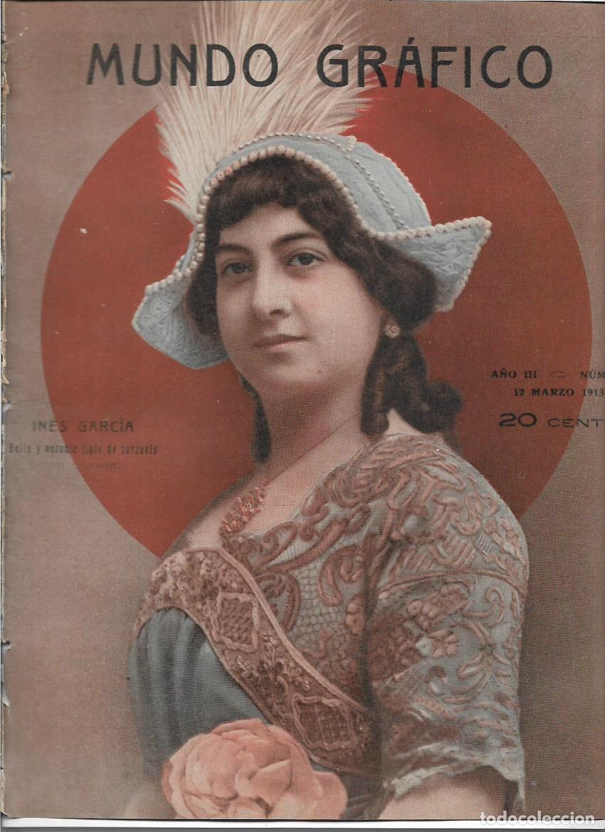 Coleccionismo: A&Ntilde;O 1913 RECORTE PRENSA INES GARCIA ARTISTA CANTANTE TIPLE DE ZARZUELA FOTOGRAFIA CALVACHE