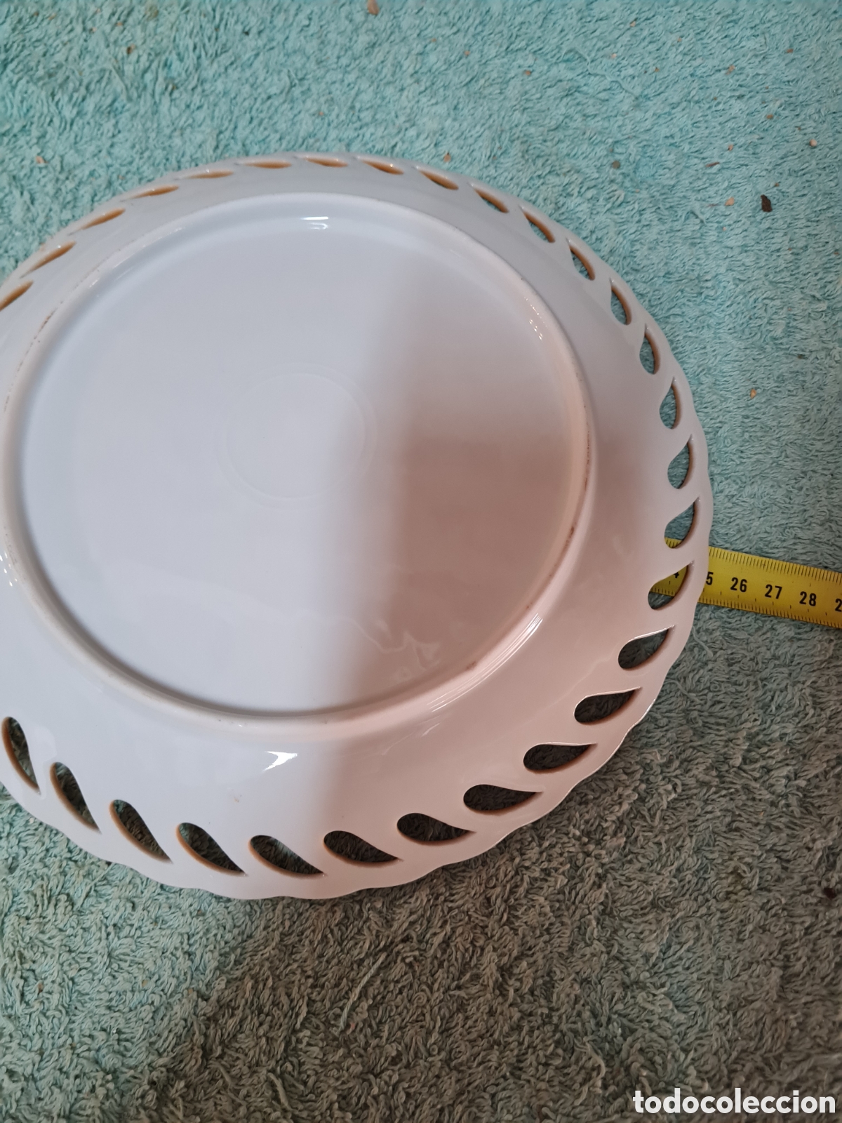 Coleccionismo: Gran plato antiguo calado - Foto 4