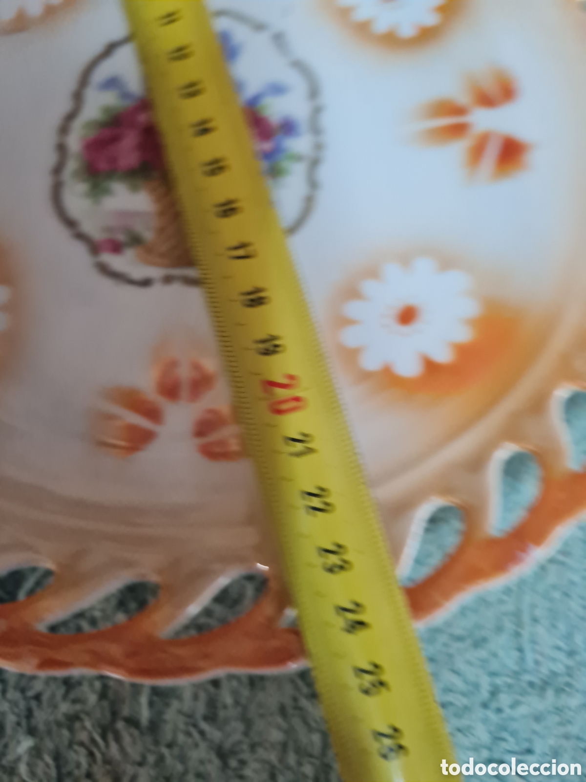 Coleccionismo: Gran plato antiguo calado - Foto 5