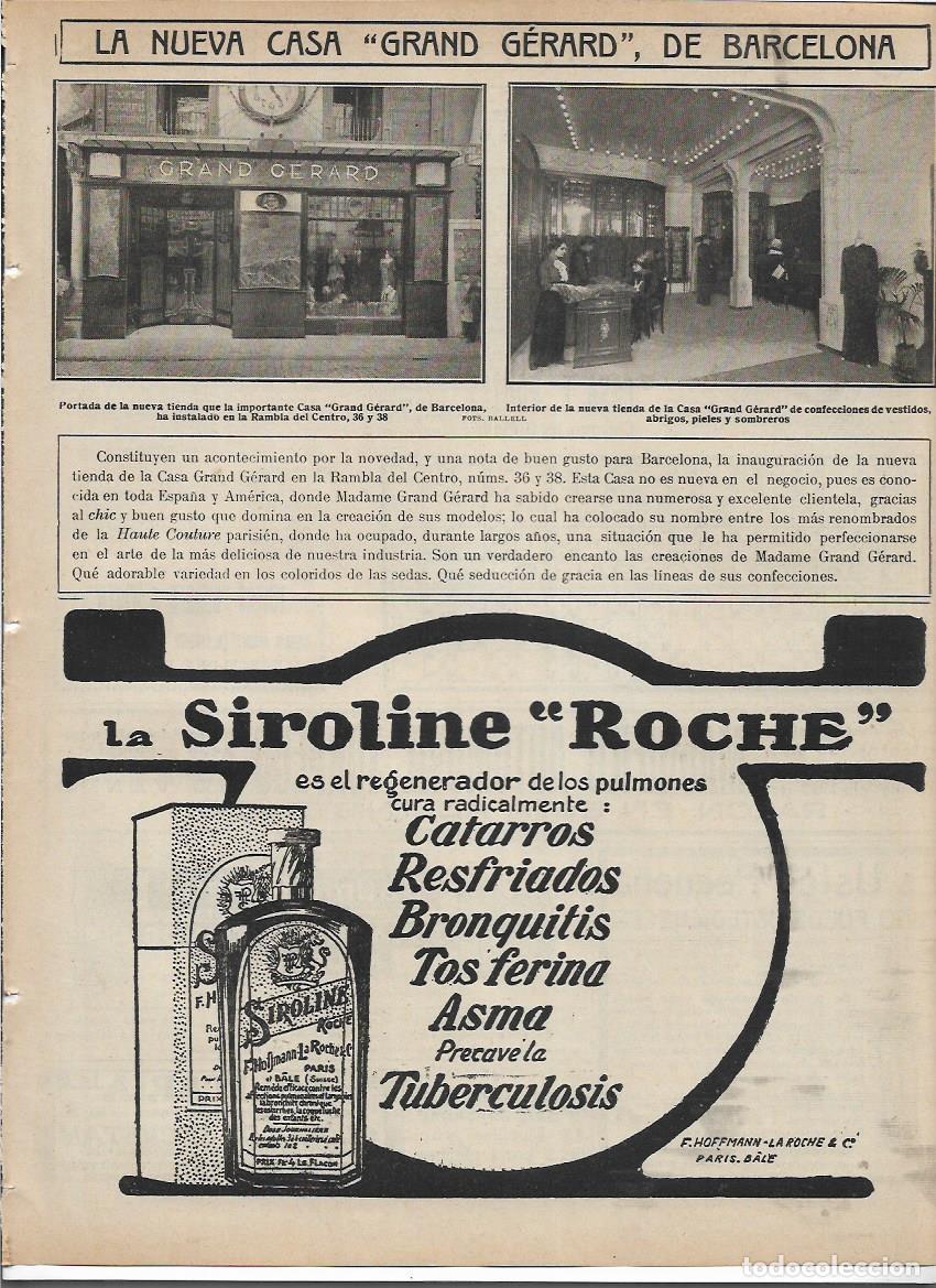 Colecionismo: A&Ntilde;O 1913 RECORTE PRENSA BARCELONA NUEVA TIENDA CASA GRAN GRAND GERARD MODA ALTA COSTURA PIELES