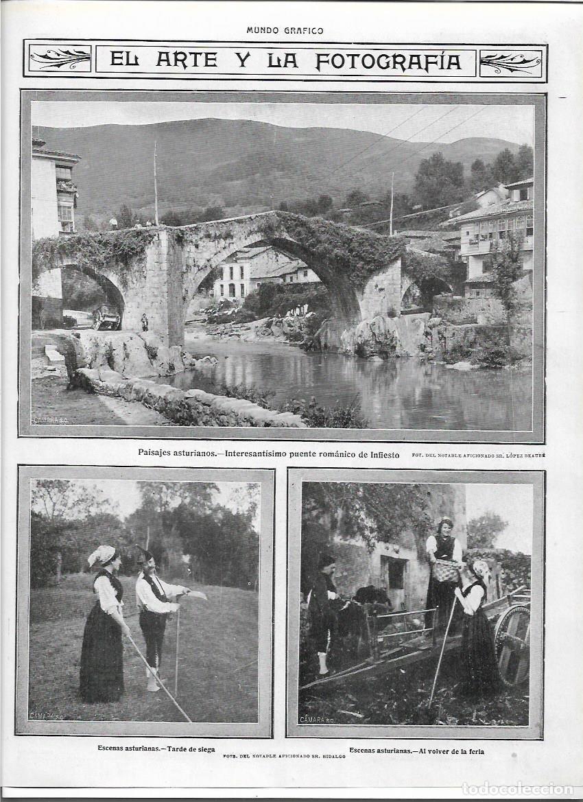 Colecionismo: A&Ntilde;O 1913 RECORTE PRENSA FOTOGRAFIA ARTISTICA INIFIESTO PUENTE ROMANICO ASTURIAS TIPOS FOTO HIDALGO