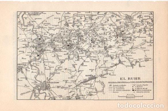 lamina v41833: mapa de el ruhr, hulleras e indu - Compra venta en ...