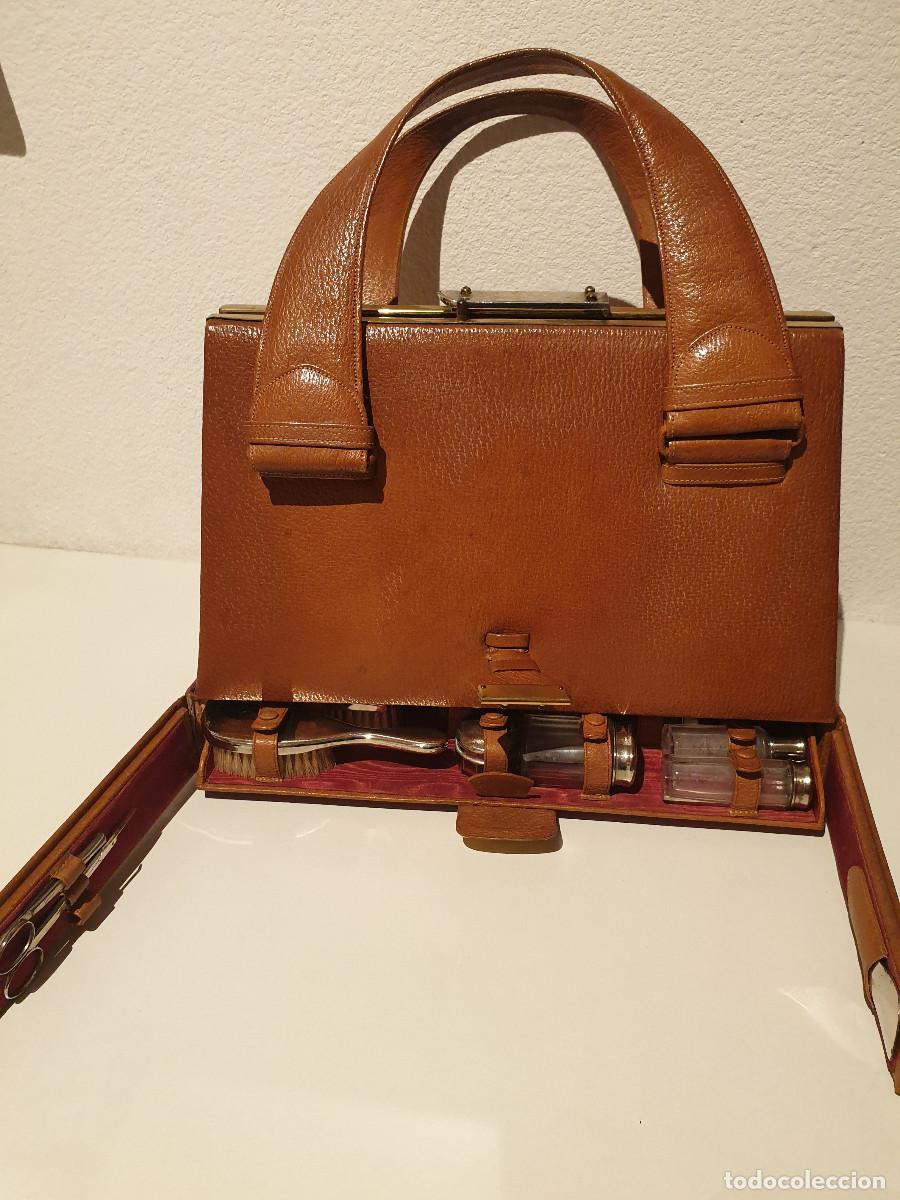 Coleccionismo: Bolso-Neceser en piel - Foto 1