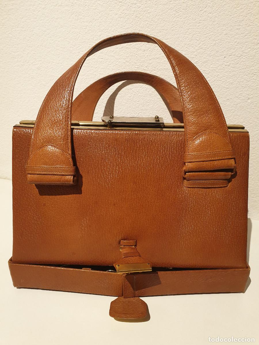 Coleccionismo: Bolso-Neceser en piel - Foto 2