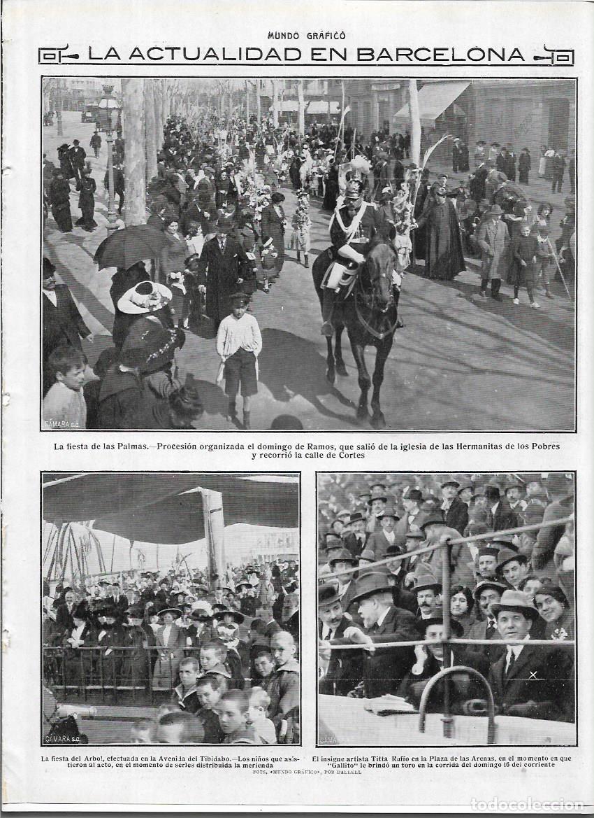 Colecionismo: A&Ntilde;O 1913 RECORTE PRENSA BARCELONA PLAZA DE TOROS LAS ARENAS ASISTENCIA ARTISTA TITTA RUFFO GALLITO