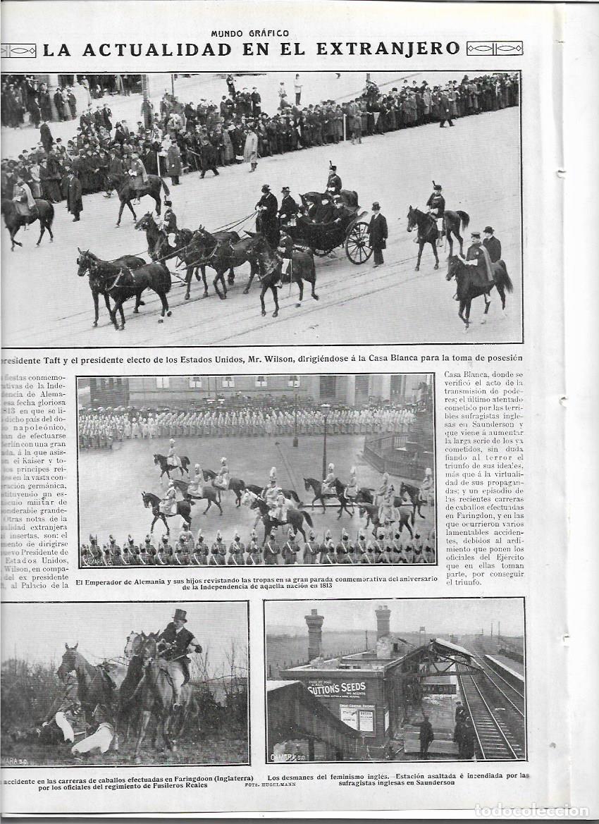 Colecionismo: A&Ntilde;O 1913 RECORTE PRENSA FEMINISMO SAUNDERSON INGLATERRA ASALTO ESTACION TREN POR LAS SUFRAGISTAS