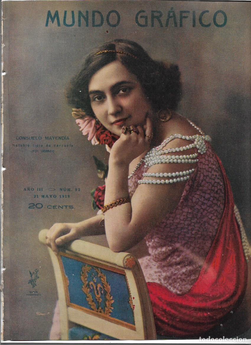 Colecionismo: A&Ntilde;O 1913 RECORTE PRENSA CARMEN MAYENDIA ARTISTA CANTANTE TIPLE DE ZARZUELA FOTOGRAFIA DERREY