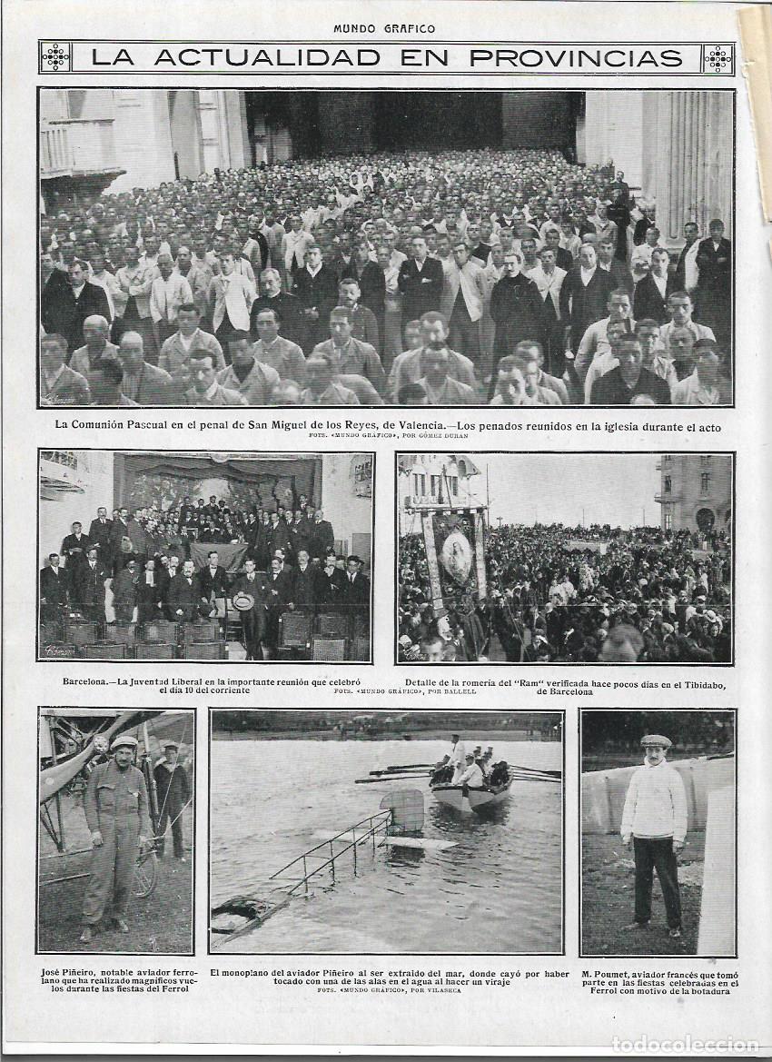 Collezionismo: A&Ntilde;O 1913 RECORTE PRENSA ACCIDENTE AVIACION FIESTAS EL FERROL AVIADOR PI&Ntilde;EIRO MONOPLANO