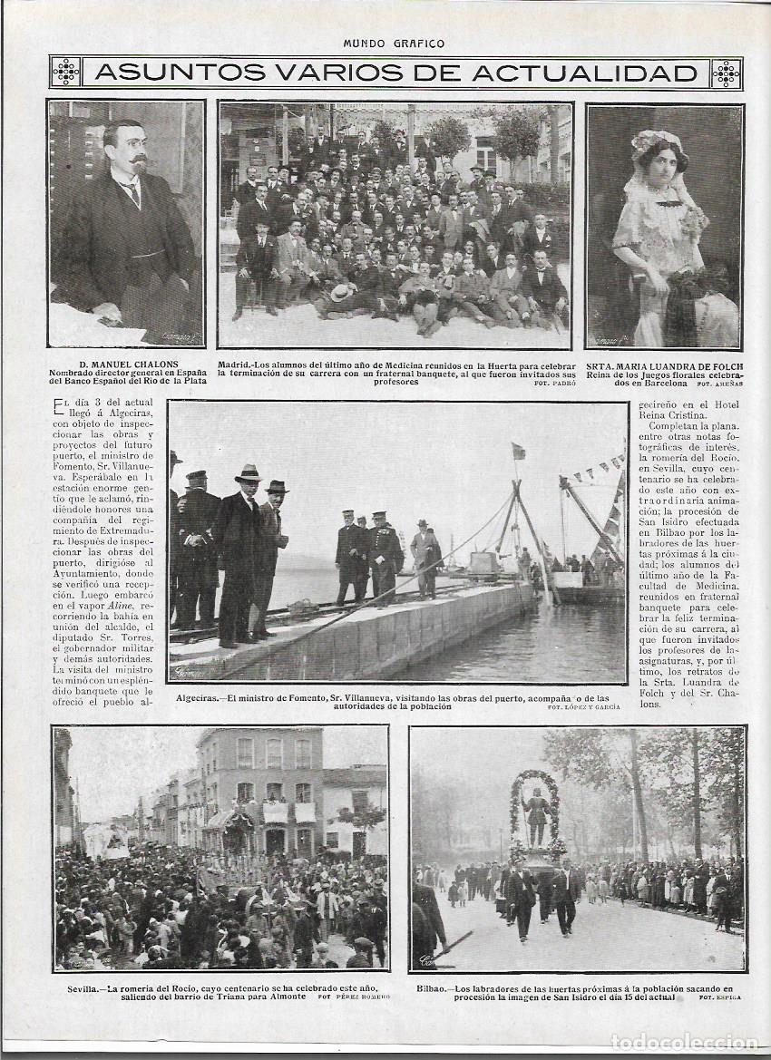 Collezionismo: A&Ntilde;O 1913 RECORTE PRENSA BILBAO FIESTAS DE SAN ISIDRO PROCESION LABRADORES DE LAS HUERTAS PROXIMAS