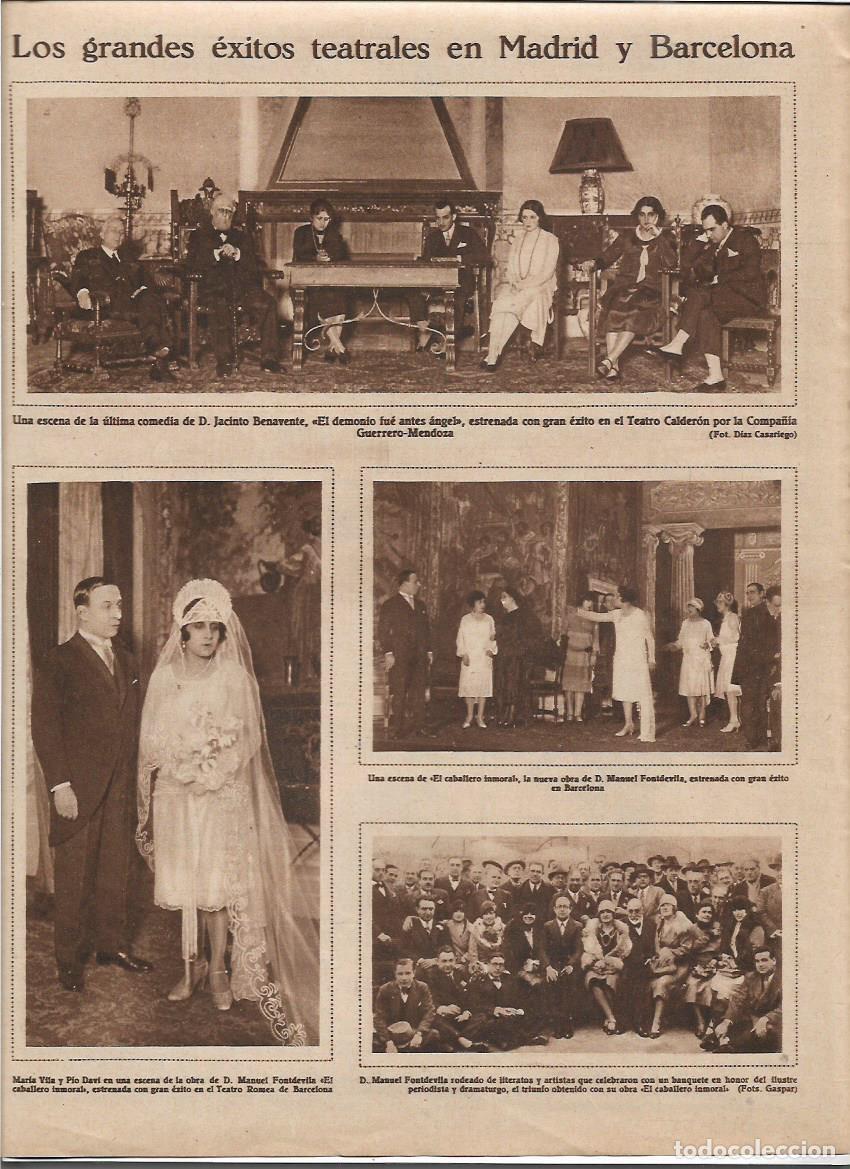 Collezionismo: A&Ntilde;O 1928 RECORTE PRENSA BARCELONA TEATRO MANUEL FONTDEVILA EL CABALLERO INMORAL MARIA VILA PIO DAVI