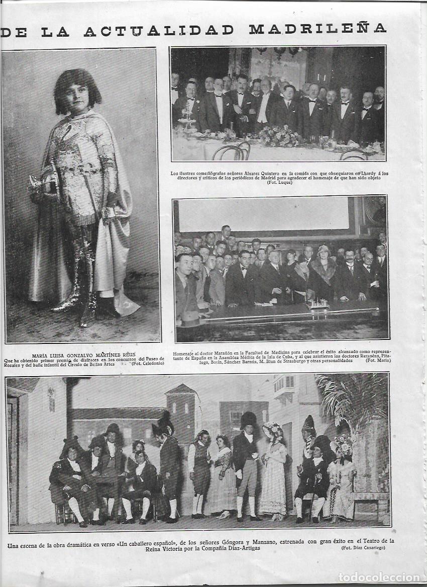 Collezionismo: A&Ntilde;O 1928 RECORTE PRENSA MADRID MARIA LUISA GONZALVO MARTINEZ REUS PRIMER PREMIO DISFRACES CONCURSO