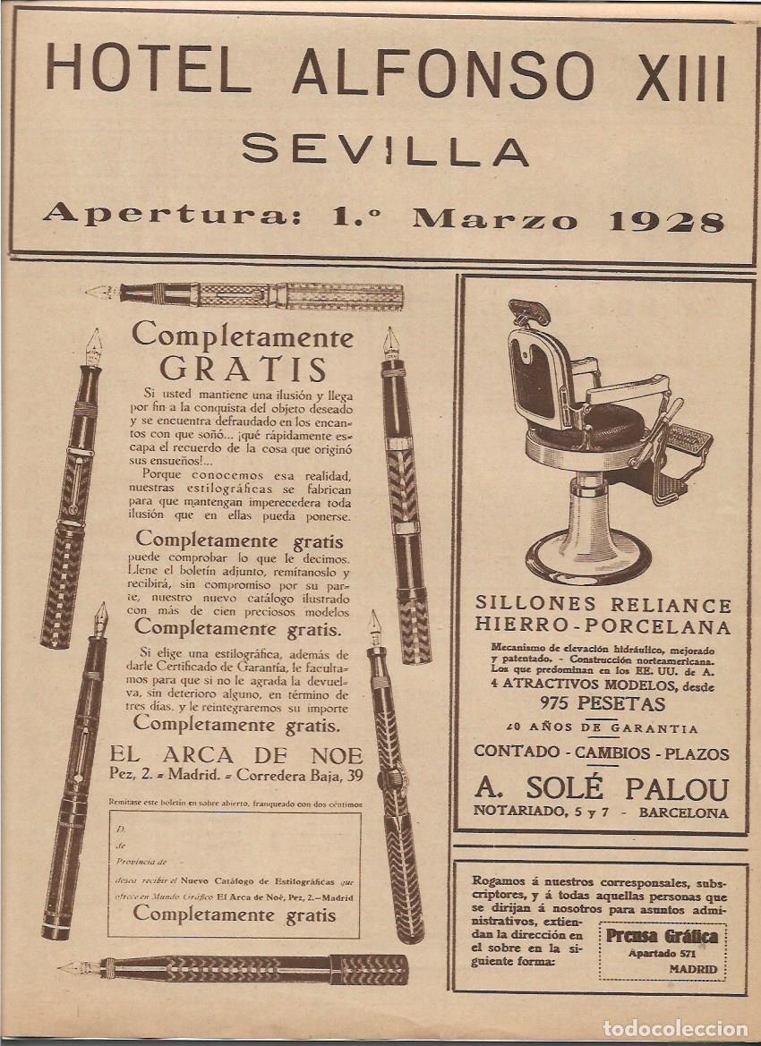 Sammelleidenschaft Papier: A&Ntilde;O 1928 RECORTE PRENSA PUBLICIDAD PELUQUERIA BARBERIA SILLON RELIANCE HIERRO PORCELANA SOLE PALOU