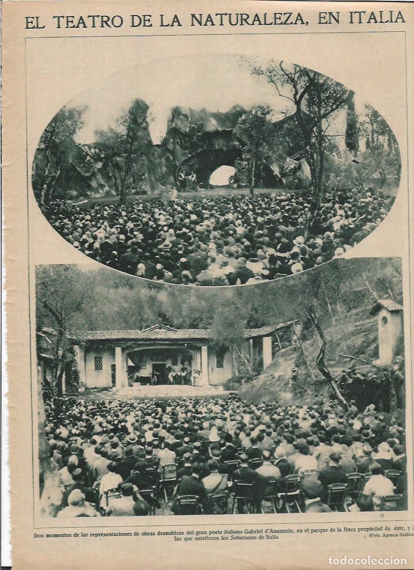 Collectionnisme: A&Ntilde;O 1928 RECORTE PRENSA ITALIA TEATRO DE LA NATURALEZA FINCA POETA GABRIEL D'ANNUNZIO ANNUNZIO