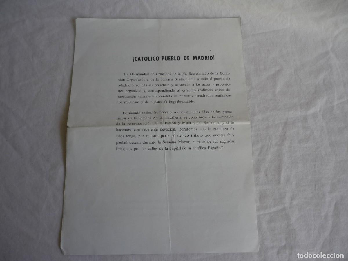 Coleccionismo: Programa Semana Santa Madrid 1964 - Foto 2