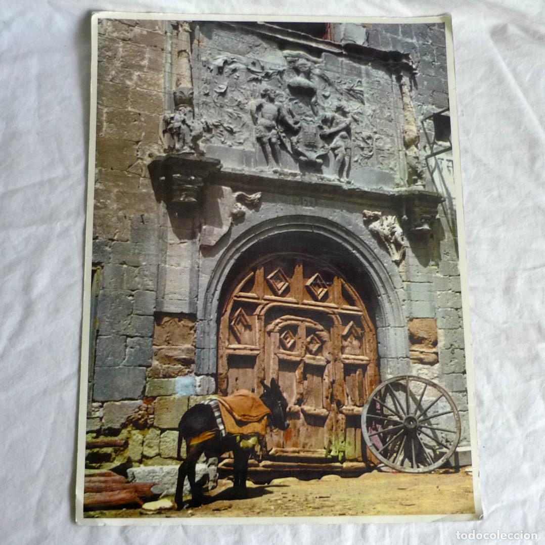 Collezionismo: L&aacute;mina en cartulina de fachada casa hist&oacute;rica en Pancorbo Burgos, 37 x 27 cm