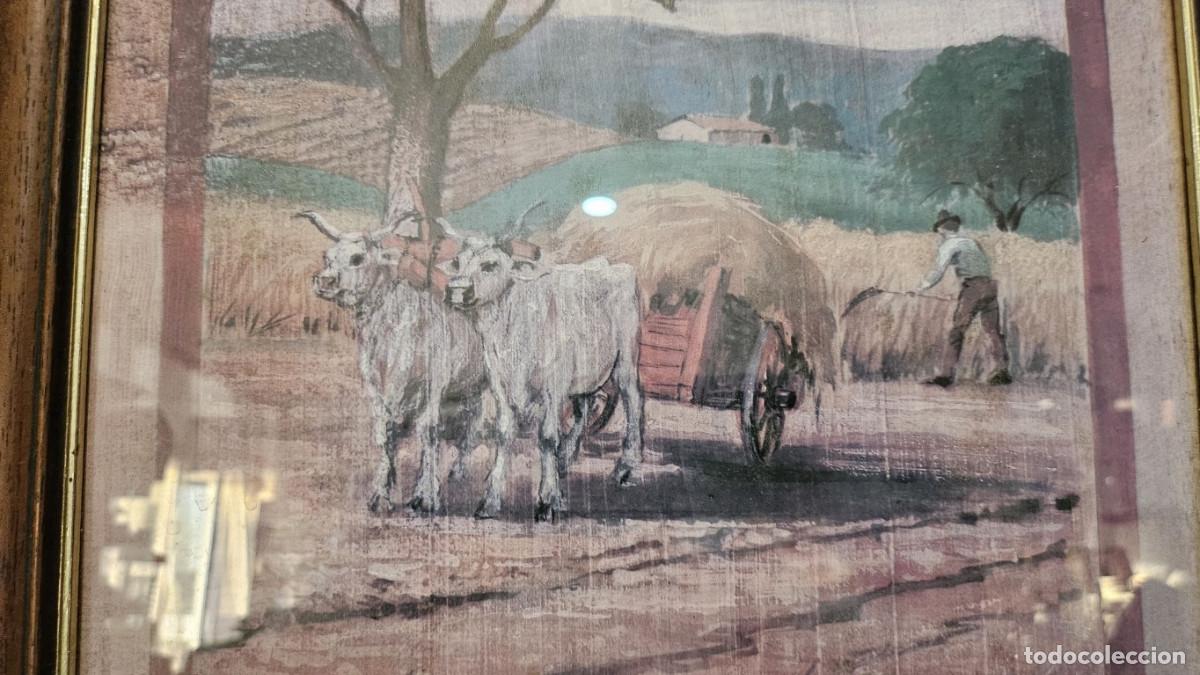Coleccionismo: cuadro con lamina campo - Foto 2