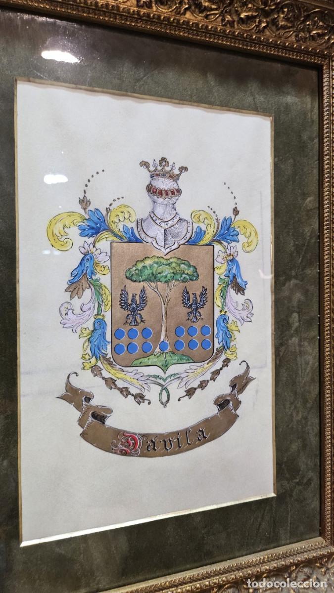 Coleccionismo: cuadro con escudos familiar - Foto 2