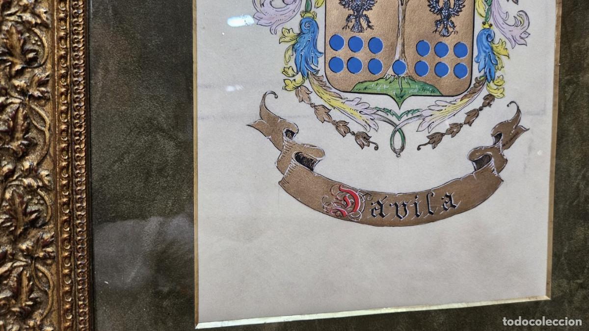 Coleccionismo: cuadro con escudos familiar - Foto 4