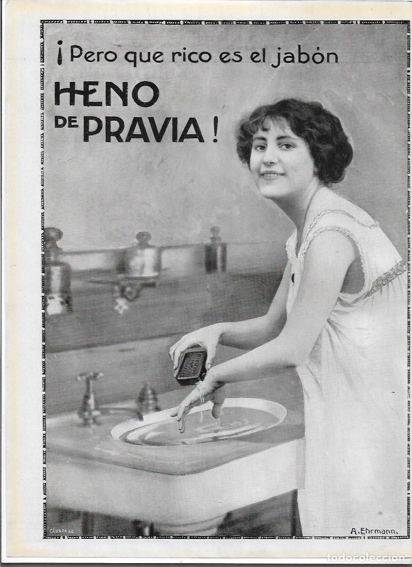 Collectionnisme: A&Ntilde;O 1913 RECORTE PRENSA PUBLICIDAD PASTILLA DE JABON HENO DE PRAVIA PERFUMERIA GAL