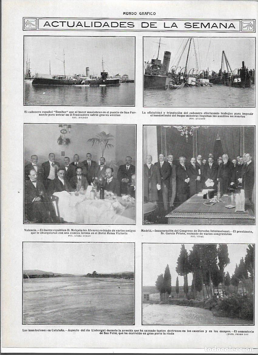 Collectionnisme: A&Ntilde;O 1913 RECORTE PRENSA SANT FELIU DE LLOBREGAT INUNDACIONES INUNDACION DEL CEMENTERIO